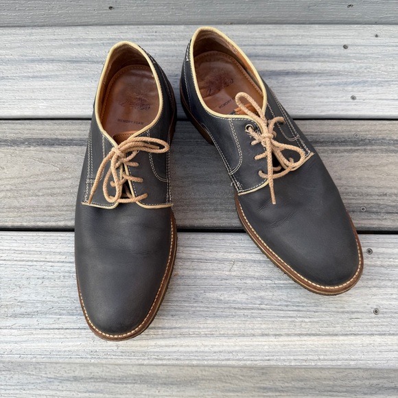 Johnston & Murphy 1850 Classic Dark Navy Leather Men's Oxford Shoes Size 10.5 - Picture 3 of 17